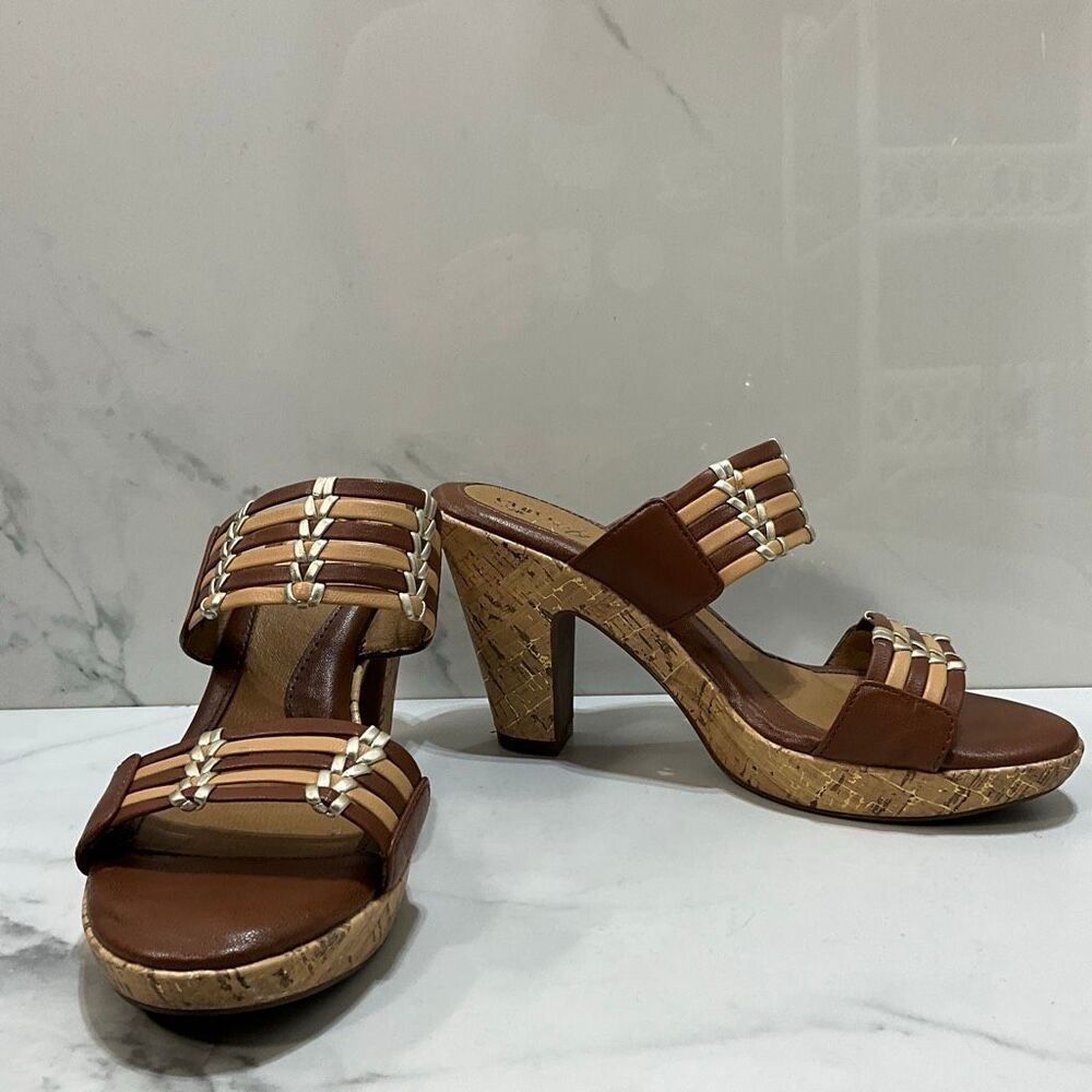 SOFFT Euro Soft Cork Heel Slip On Sandals
